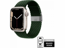 Splétaný řemínek Crong Crong Wave Band pro Apple Watch 38/40/41 mm zelený