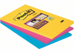 Post-it Pad SUPER STICKY 4690-SS3RIO-EU s podšívkou, paleta RIO DE JANEIRO, 101x152mm, 3x90 listů (3M0259)