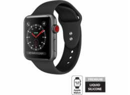 Kapalný řemínek Crong Crong – Řemínek Apple Watch 38/40 mm (černý)