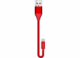 Nafumi USB-A - microUSB kabel 0,3 m červený (25905)