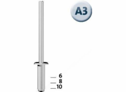 Hliníkové nýty Novus A3/6 NOVUS [30 ks]