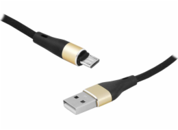 USB LTC USB-A - microUSB kabel 2 m černý (LX8571B 2M)