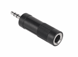 AV adaptér LechPol Jack 3,5 mm - Jack 6,3 mm černý (ZLA0283S)