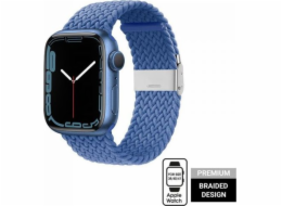 Splétaný řemínek Crong Crong Wave Band pro Apple Watch 38/40/41 mm modrý