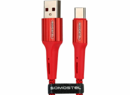 Somostel USB-A - USB-C USB kabel 1 m červený (25697)