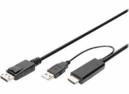 AV adaptér Digitus 2M KABEL ADAPTÉRU HDMI TO DP 2M KABEL ADAPTÉRU HDMI TO DP