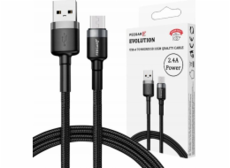 Feegar USB-A - microUSB kabel 1 m černý (FEE-01902)