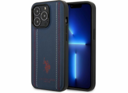 Pouzdro US POLO US Polo pro iPhone 14 Pro 6.1 tmavě modrá/námořnická modrá Leather Stitch