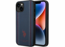 Pouzdro US POLO US Polo pro iPhone 14 6.1 tmavě modrá/námořnická modrá Leather Stitch