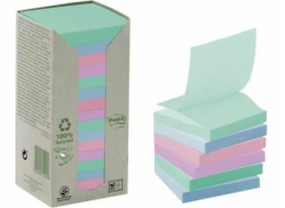 Post-It 3M Eco-friendly Post-it® Z-Notes, NATURE, pastelové, 76x76mm, 16x100 karet.