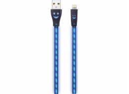 USB kabel 2GO 2GO USB Ladekabel sw mit blauer LED-Beleuchtung 100cm sv.