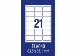 Avery Zweckform LABEL ZF ECONOMY 63,5X38,1MM 040 100ARK LABEL E100 ELA040 - ELA040