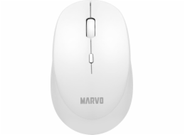 Marvo myš Marvo WM103WH myš, 1600DPI, 2,4 [GHz], optická, 4 class, bezdrátová, bílá, 1 ks AA, kancelářská, tichá