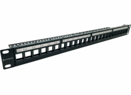 Patch panel Conexpro modulární neosazený 24pozic, 1U