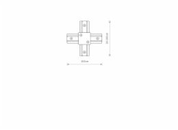 Konektor Nowodvorski TRACK PROFIL X-CONNECTOR, 106 mm