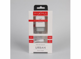 Objednávka nabíječky Maxximus síť. Maxximus Urban 2.1A micro USB, 2xusb