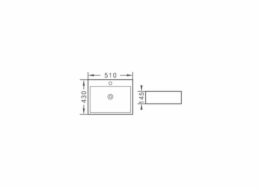 Umyvadlo DOMOLETTI ACB8207, 510×430 mm