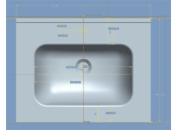 Umyvadlo DOMOLETTI ACB7860, vestavné, 600×460 mm