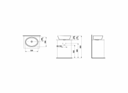 Umyvadlo LAUFEN PRO 8.1296.4.000.109.1, 520×390 mm