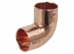 Měděné koleno NIBCO 5090010, 90°V/V, krátký rádius, 15 mm