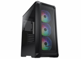 COUGAR PC skříň ARCHON 2 Mesh RGB Black Mid Tower Mesh Front Panel 3 x ARGB Fans 3mm TG Left Panel