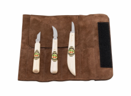 Kirschen Set of carving knives Velourleather bag