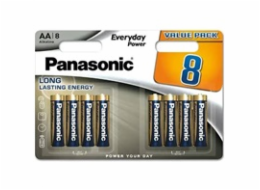 Panasonic Alkalická baterie LR6EPS/8BW Everyday Power (Blistr 8 ks)