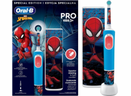 Oral-B | Vitality PRO Kids Spiderman | Elektrický zubní kartáček s cestovním pouzdrem | Nabíjecí | Pro děti | Modrá | Počet hlavic kartáčku v ceně 1 | Počet režimů čištění zubů 2