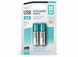 Colorway nabíjecí baterie AA 2200mAh/ USB-C/ 1.5V/ 2ks v balení