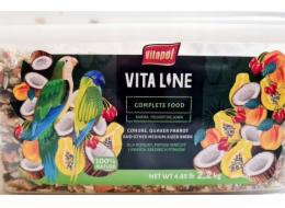 Vitapol Vitaline Kompletní krmivo pro conures, monkshoods a další středně velké papoušky, kbelík 2,2 kg