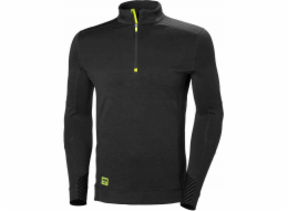 Helly Hansen T -košile termo Helly Hansen Life Half Zip Black