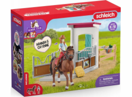 Schleich Horse Club box na koně s Hannah & Cayenne, figurkou na hraní