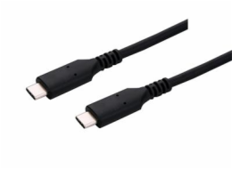 C-TECH kabel USB 4.0, Type-C (CM/CM), PD 100W, 40Gbps, 0,5m, černý