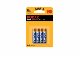 Baterie Kodak AAA MAX alkalická 4 ks, blistr