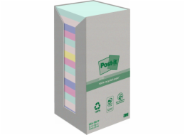 Post-It 3M Ekologické samolepicí papírky Post-it®, PŘÍRODA, pastelové, 76 x 76 mm, 12 x 100 karet.