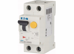 Eaton Zbytkový nadproudový jistič 2P 25A B 0,03A Typ AC 6kA PFL6-25/1N/B/003 286433