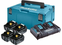 Makita 198091-4 sada Li-ion LXT 18V 4ksBL1860B+1ksDvojnabíječkaDC18RD+1ksMakpac