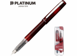 Platinum Platinum Prefounte Crimson Red plnicí pero, F, v plastovém obalu, na blistru, vínové