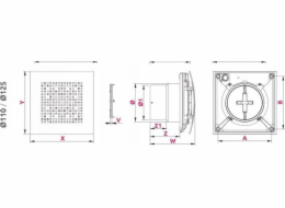 AWENTA FAN BOTHAL FAN WPAB110ZT PULSAR FI100MM 110 M3/H 9W 230V s časovačem a kontrolovat bílý ventil ventilu