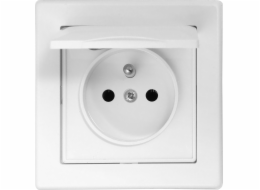 Single Socket s/u 16a 250V s IP44 CLAP WHITE GPT-16 JWH