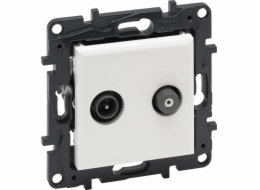 Legrand Niloe Step Final TV-SAT Socket pro instalaci hvězd, 2 1,5 dB dráty bílé 863183