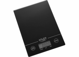 Adler | Kuchyňské váhy | Adler AD 3138 | Maximální hmotnost (nosnost) 5 kg | Dělení 1 g | Typ displeje LCD | Černá