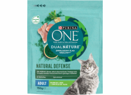 PURINA One DualNature Natural Defense Adult - suché krmivo pro kočky - 750 g