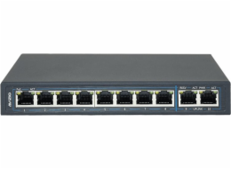 AVIZIO Switch 8x RJ45 PoE 100 Mb/s + 2x RJ45 Uplink 1Gb/s