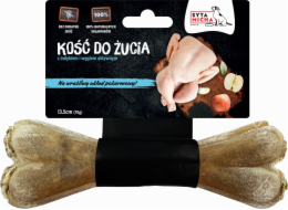 SYTA MICHA Krůtí žvýkací kost - pamlsek pro psy - 13,5 cm