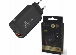 Extralink Smart Life Rychlá nabíječka 65W GaN | Nabíječka | 2x USB-C USB-A CHARESL02