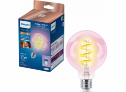 WiZ | Philips Smart WiFi vlákno Clear G95 RGB | E27 | 6,3 W | Plná barva