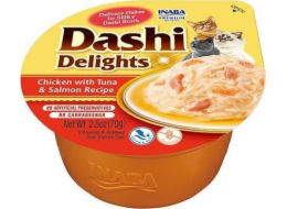 INABA Dashi Delights kuřecí vývar z tuňáka a lososa - kočičí pamlsek - 70 g