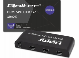 Qoltec 51797 Active HDMI Splitter 2 x HDMI 4K x 2K | 6 Gb/s | 60 Hz