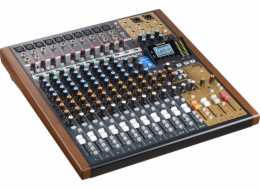 Tascam MODEL 16 audio mixér 16 kanály/kanálů 20 - 30000 Hz Černá, Zlato, Dřevo